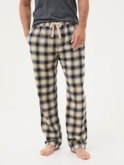 FatFace Bosham Natural Check Pyjama Bottoms - Image 1 of 6