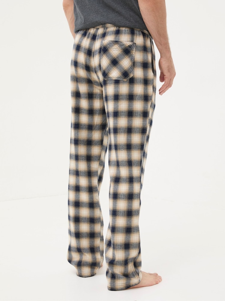 FatFace Bosham Natural Check Pyjama Bottoms - Image 2 of 6