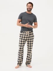 FatFace Bosham Natural Check Pyjama Bottoms - Image 3 of 6