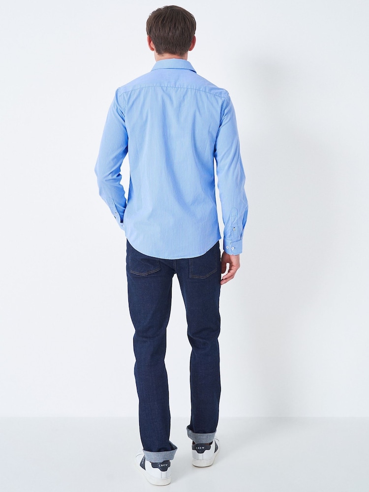 Рубашка из 100% хлопка в микро-полоску Crew Clothing Company Classic Fit Heritage - Изображение 2 из 3 Рубашка из 100% хлопка в микро-полоску Crew Clothing Company Classic Fit Heritage - Изображение 2 из 3