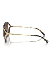 COACH Brown Hc8396U Square Sunglasses - Image 4 of 5