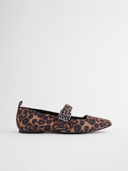 Leopard Forever Comfort® Square Toe Eyelet Mary Jane Shoes - Image 5 of 10