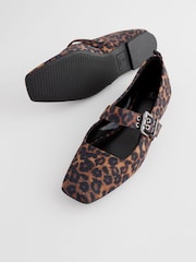 Leopard Forever Comfort® Square Toe Eyelet Mary Jane Shoes - Image 8 of 10