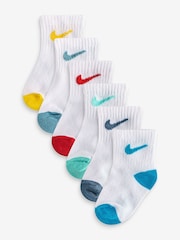 Nike Blue Pop Colour Ankle Socks 6 Pack - Image 1 of 7