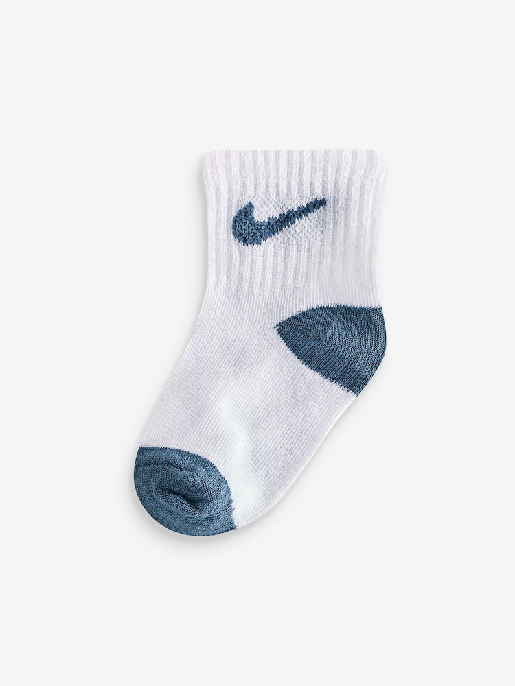 Nike Blue Pop Colour Ankle Socks 6 Pack - Image 6 of 7