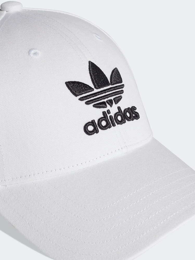 Buy adidas Originals White/Black Trefoil 100% Cotton Baseball Cap