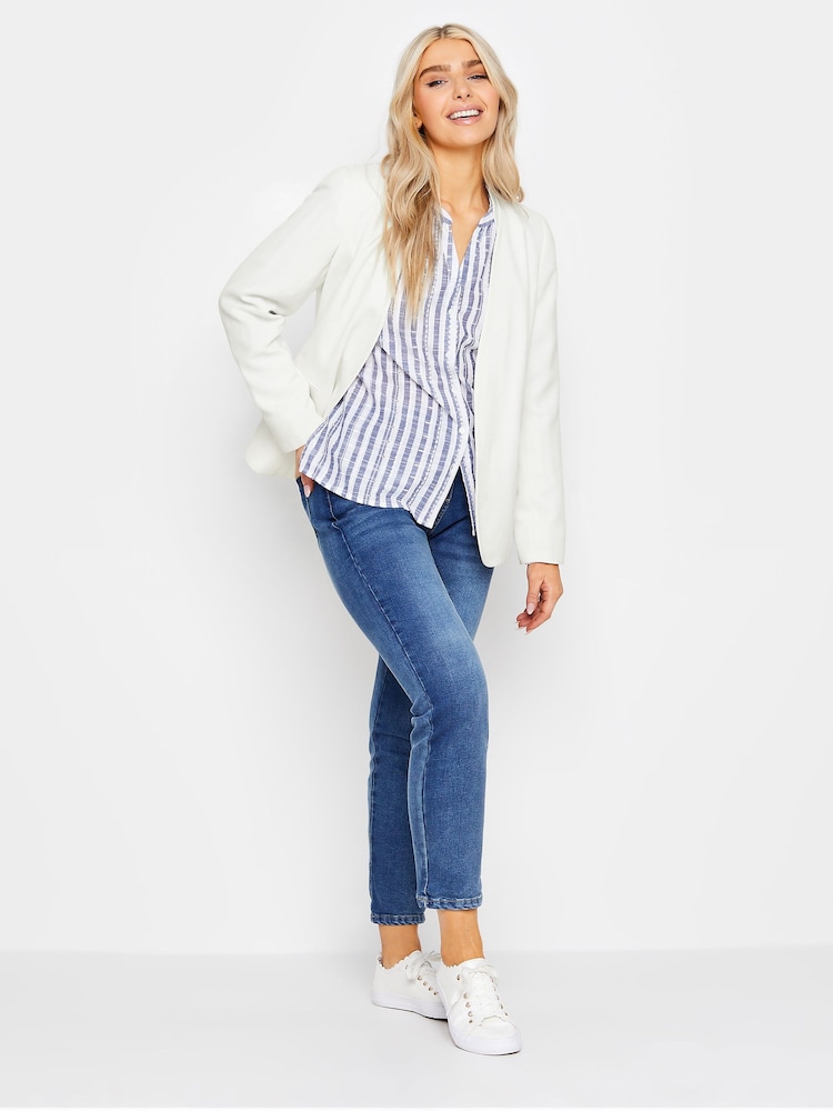 M&Co White Collarless Fitted Blazer - Image 2 of 5