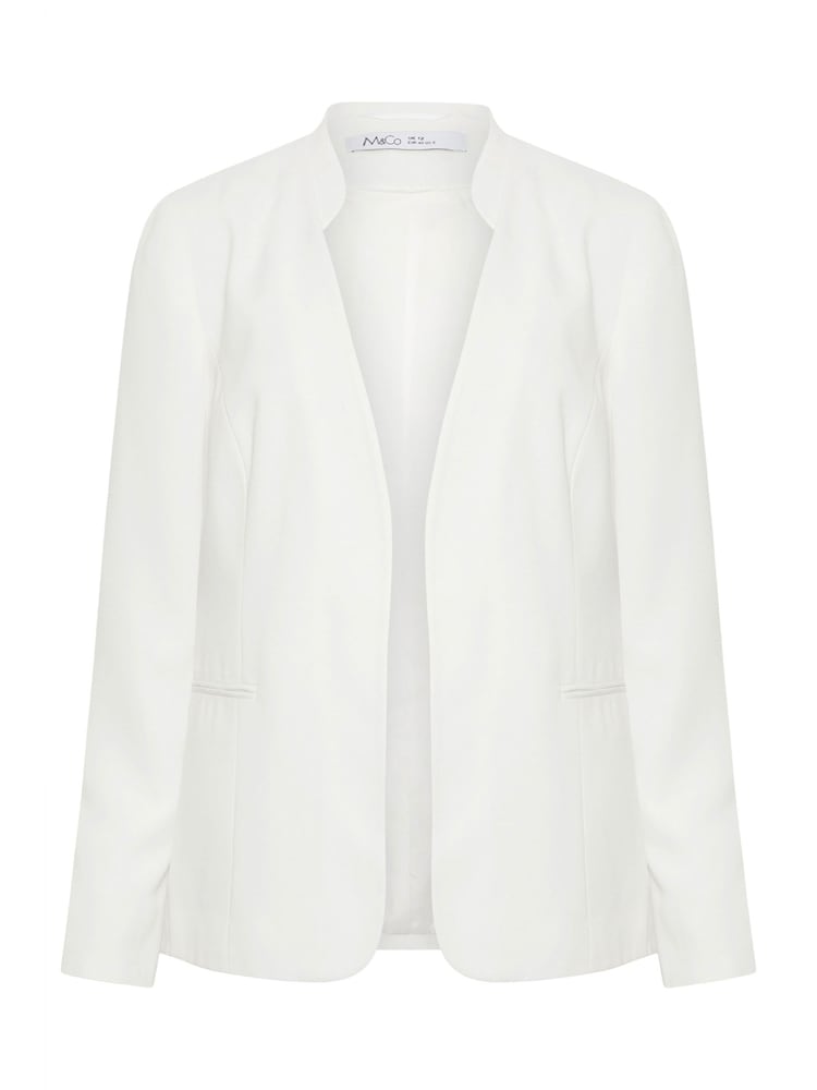M&Co White Collarless Fitted Blazer - Image 5 of 5