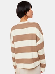 Whistles White 100% Cotton Wide Stripe Sweatshirt - Image 2 of 5