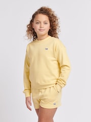 Lee Yellow Girls Regular Fit 100% Cotton Badge Sweatshirt - Image 1 of 8