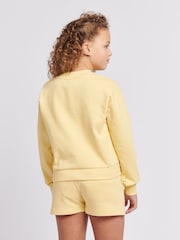 Lee Yellow Girls Regular Fit 100% Cotton Badge Sweatshirt - Image 3 of 8