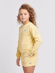 Lee Yellow Girls Regular Fit 100% Cotton Badge Sweatshirt - Image 4 of 8
