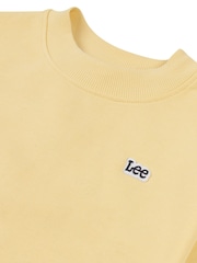 Lee Yellow Girls Regular Fit 100% Cotton Badge Sweatshirt - Image 8 of 8