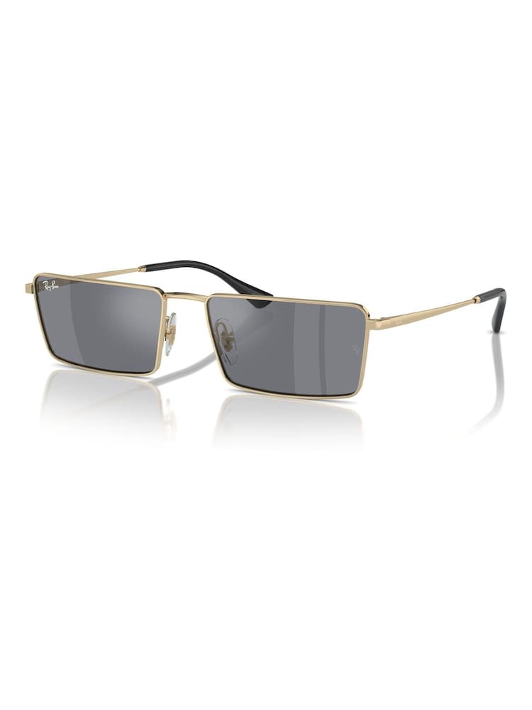 Ray-Ban Gold Tone Emy Rb3741 Rectangle Sunglasses - Image 2 of 10