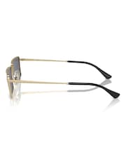 Ray-Ban Gold Tone Emy Rb3741 Rectangle Sunglasses - Image 3 of 10