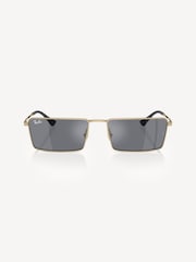 Ray-Ban Gold Tone Emy Rb3741 Rectangle Sunglasses - Image 4 of 10