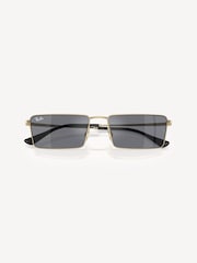 Ray-Ban Gold Tone Emy Rb3741 Rectangle Sunglasses - Image 6 of 10