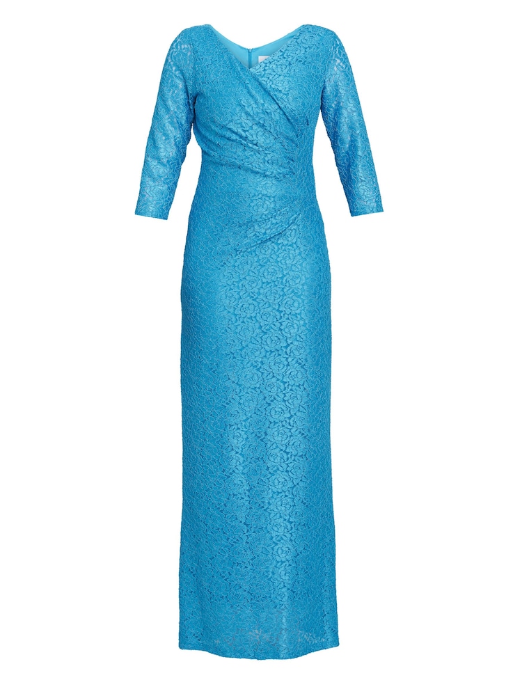 Gina Bacconi Blue Fearne Lace Wrap Maxi Dress - Image 5 of 5