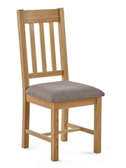 Julian Bowen Set of 2 Brown Mallory Dining Chairs - Image 3 of 6