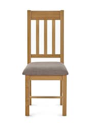Julian Bowen Set of 2 Brown Mallory Dining Chairs - Image 4 of 6