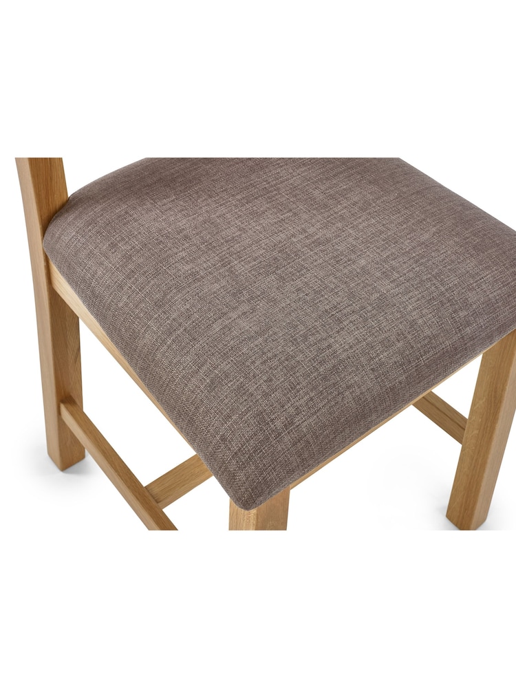 Julian Bowen Set of 2 Brown Mallory Dining Chairs - Image 6 of 6