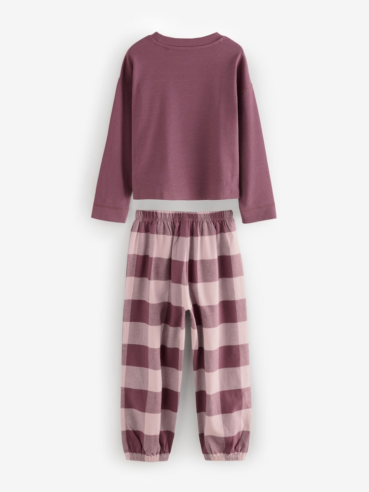 Green/Purple Woven Joggers Pyjamas 3 Pack (3-16yrs) - Image 7 of 12