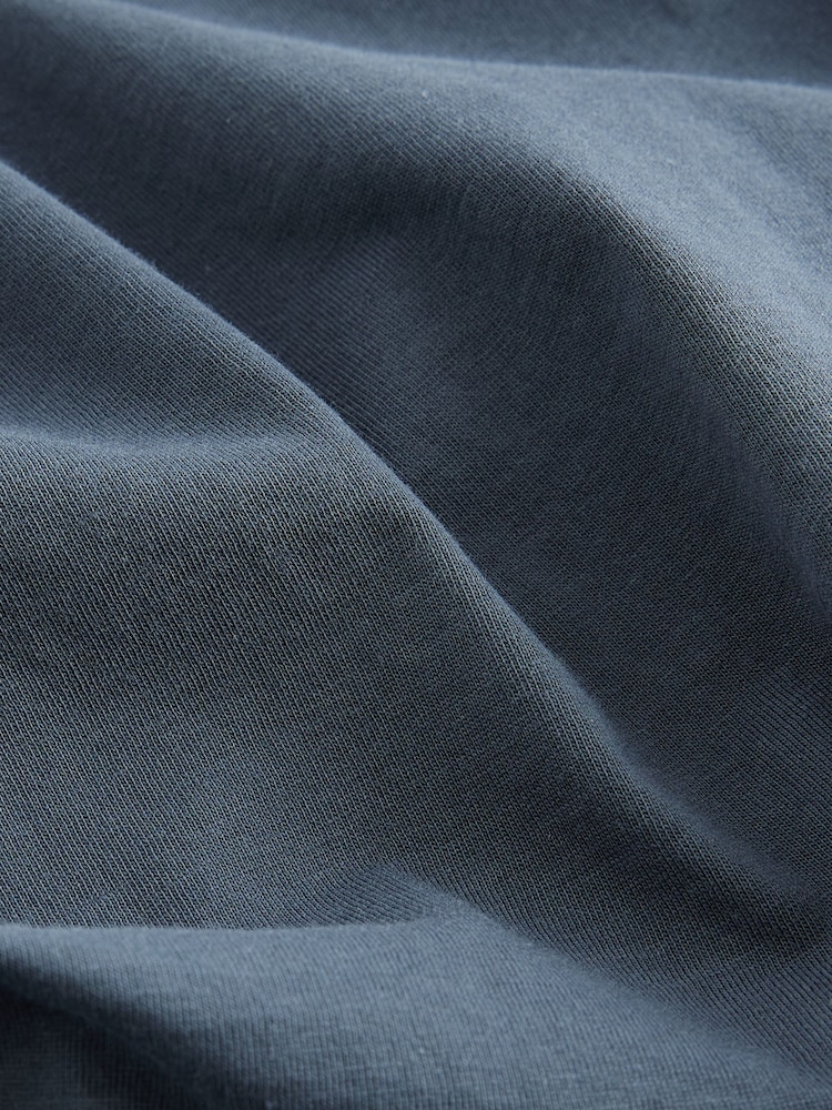 Turquoise Blue - T-shirt manches longues Col rond  100% coton - Image 7 of 7