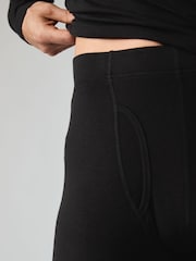 Black Lightweight Thermal Long Sleeves Top and Long Johns Set - Image 4 of 10