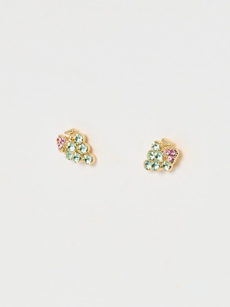 Oliver Bonas Green Areni Grape Stud Earrings - Image 2 of 6 Oliver Bonas Green Areni Grape Stud Earrings - Image 2 of 6