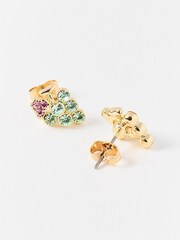Oliver Bonas Green Areni Grape Stud Earrings - Image 3 of 6