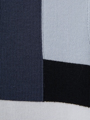Reiss Blue Multi Charge 9-13 yrs Colourblock Polo Shirt - Image 4 of 4