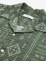 Khakigrün - Bedrucktes Kurzarmhemd im Navajo-Stil - Bild 7 von 7