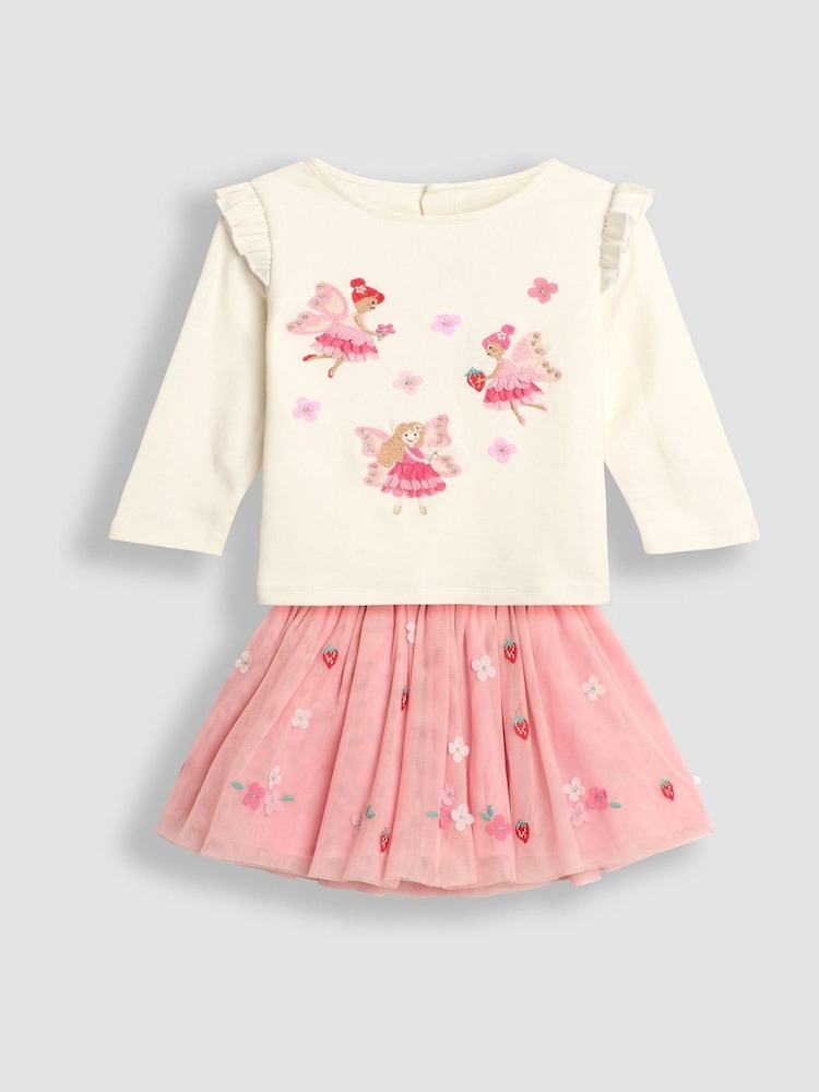 Jojo Maman Bébé – Set aus Oberteil mit Feen-Applikation und Tüllrock - Bild 1 von 6 Jojo Maman Bébé – Set aus Oberteil mit Feen-Applikation und Tüllrock - Bild 1 von 6