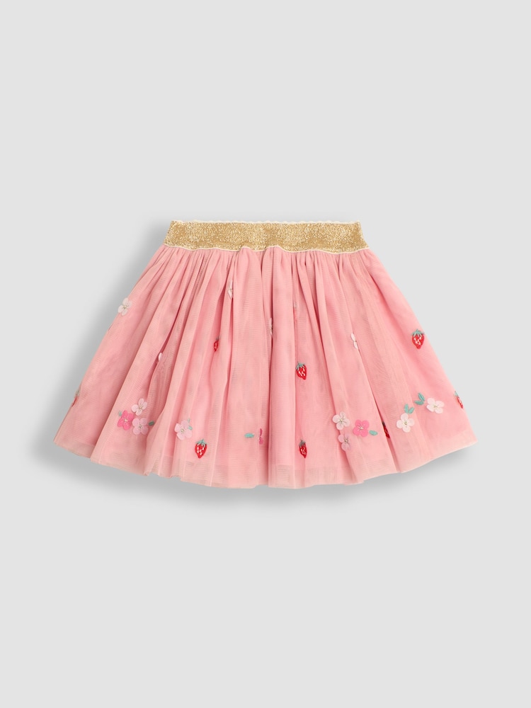 JoJo Maman Bébé Pink Fairy Appliqué Top And Tulle Skirt Set - Image 5 of 6