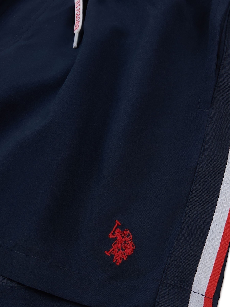 U.S. Polo Assn. Blue Mens Taped Swim Shorts - Image 6 of 6