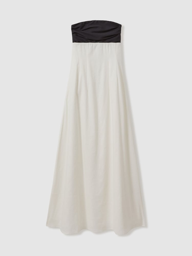 Marcia Anna Quan Trägerloses Maxikleid aus Jersey-Leinen - Bild 2 von 5 Marcia Anna Quan Trägerloses Maxikleid aus Jersey-Leinen - Bild 2 von 5