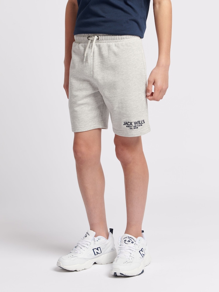 Jack Wills Grey Loopback Shorts - Image 1 of 7 Jack Wills Grey Loopback Shorts - Image 1 of 7