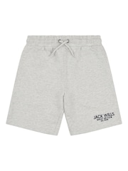 Jack Wills Grey Boys Loopback 100% Cotton Shorts - Image 5 of 7