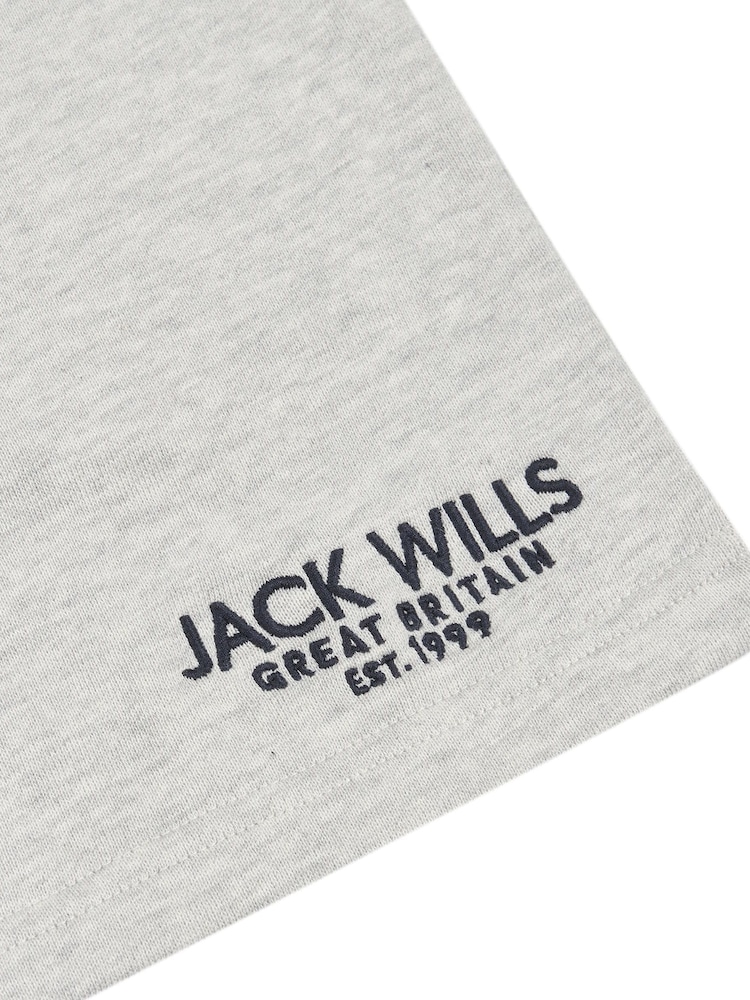 Jack Wills Grey Boys Loopback 100% Cotton Shorts - Image 7 of 7
