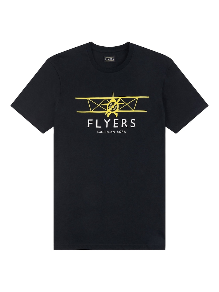 Flyers Mens Classic Fit Plane 100% Cotton T-Shirt - Image 11 of 11
