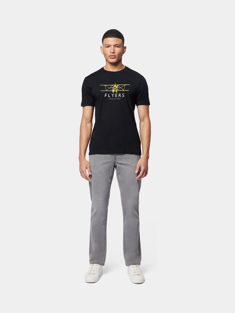 Flyers Mens Classic Fit Plane 100% Cotton T-Shirt - Image 2 of 9