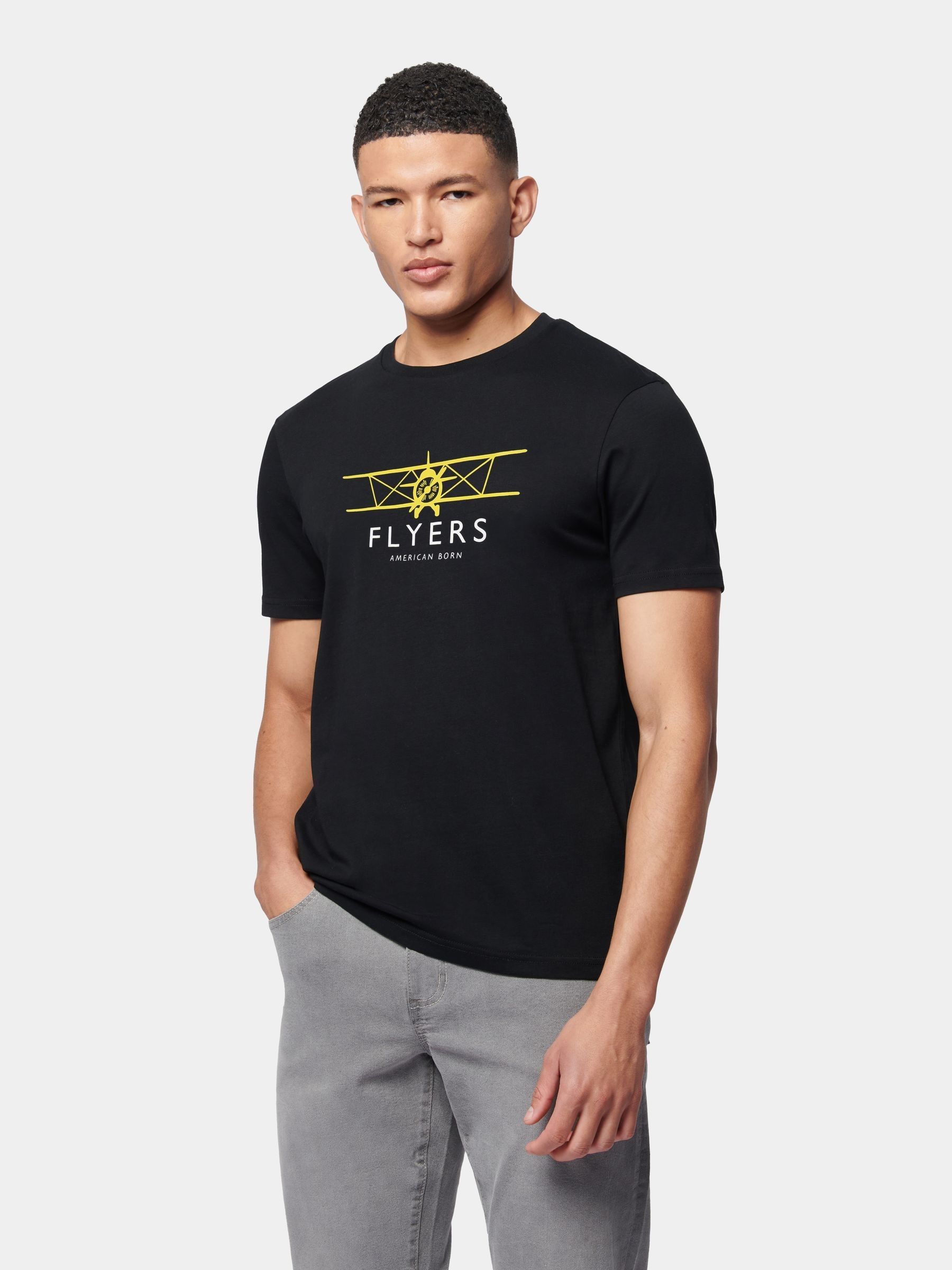 Przeglądaj Czarny - Flyers Mens Classic Fit Plane 100