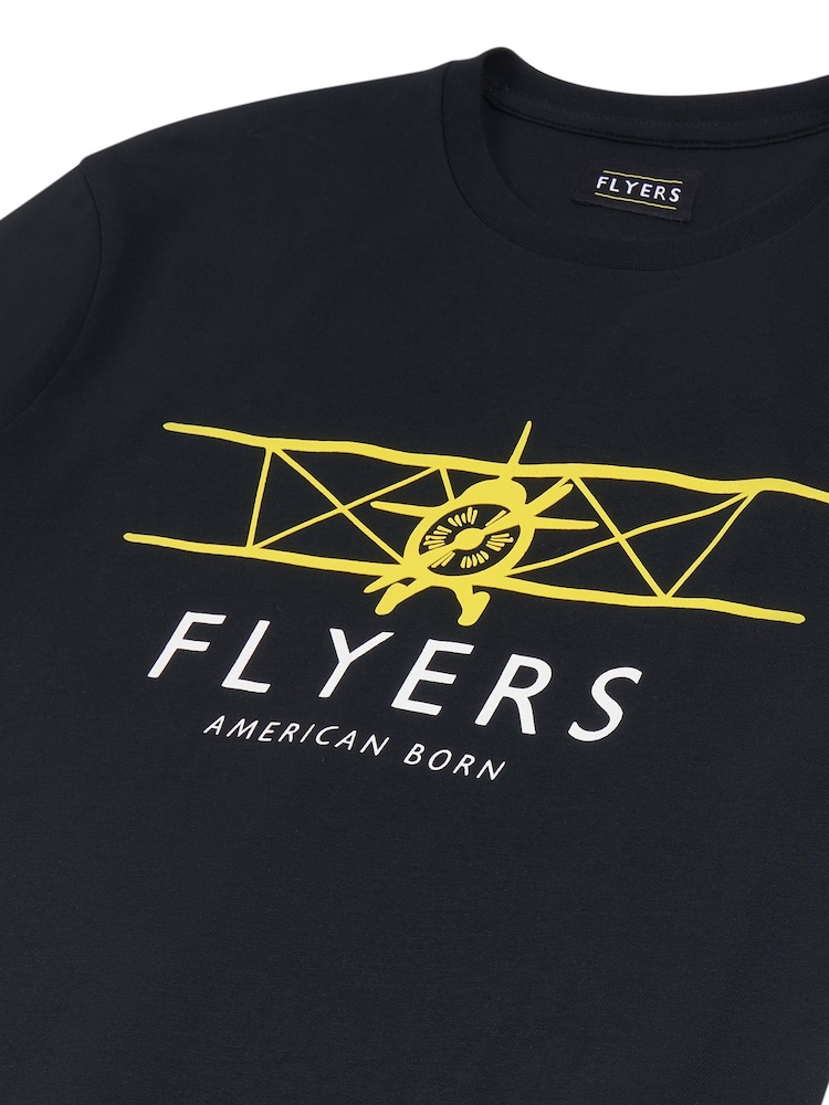 Flyers Mens Classic Fit Plane 100% Cotton T-Shirt - Image 9 of 9