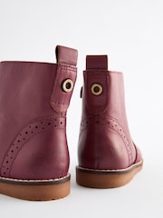 Pink Ankle Leather Cosy Lined Boots - Image 5 of 6
