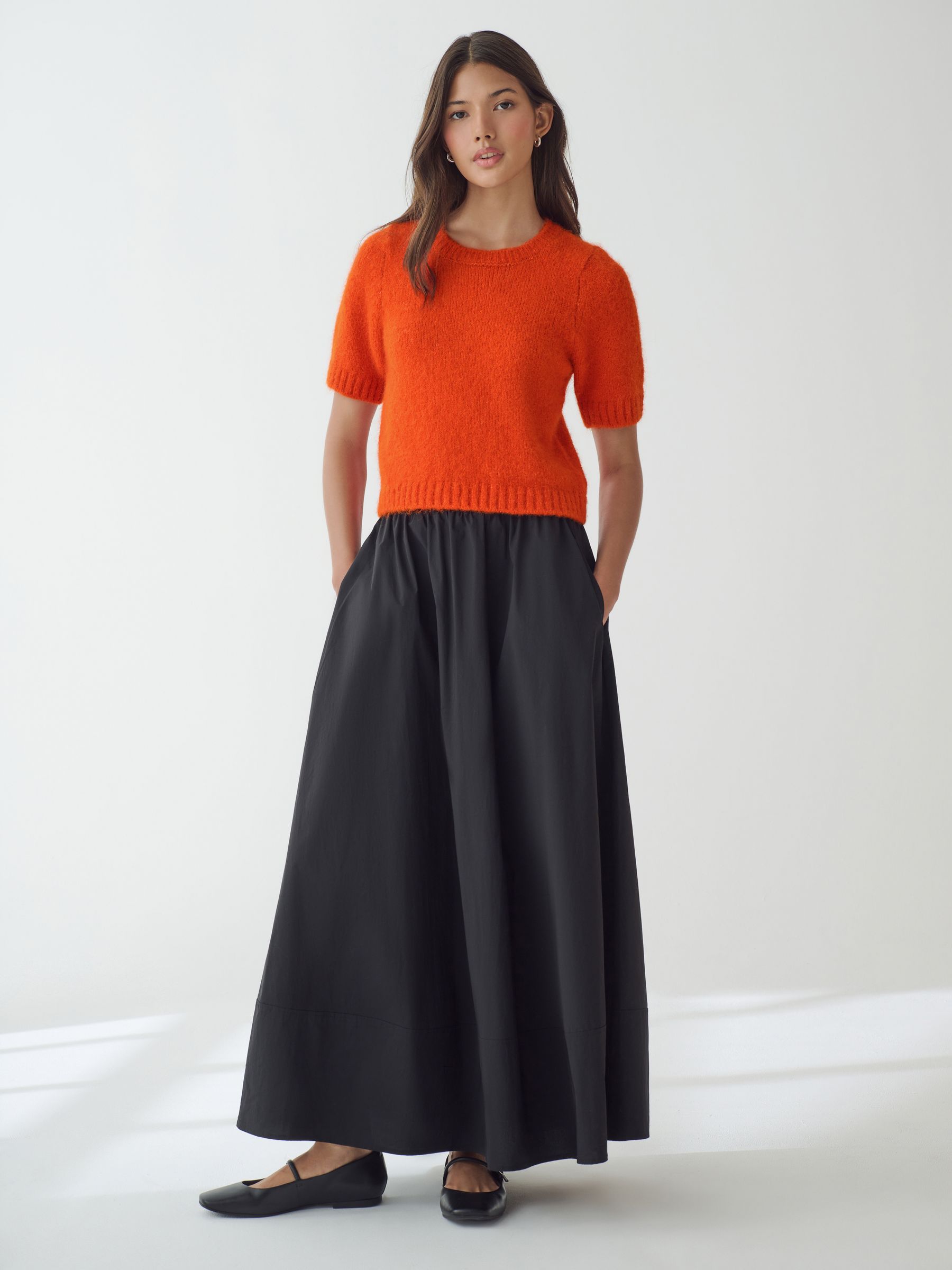 Buy Orange Short Sleeve Crew Neck Jumper With Wool from Next Buy Orange Short Sleeve Crew Neck Jumper With Wool from Next