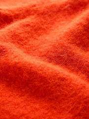 Orange - Kurzärmeliger Rundhalspullover mit Wolle - Bild 8 von 8