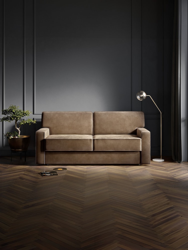Jay-Be Luxe Velvet Cedar Linea 3 Seater Sofa Bed - Image 1 of 6