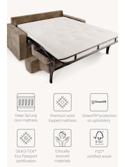 Jay-Be Luxe Velvet Cedar Linea 3 Seater Sofa Bed - Image 3 of 6