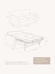 Jay-Be Luxe Velvet Cedar Linea 3 Seater Sofa Bed - Image 6 of 6
