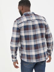 FatFace Blue Long Sleeve Buffalo Check Shirt - Image 2 of 7